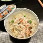 銀座 上瀧 - 2024.3.  間人蟹の炊き込みご飯~間人蟹青豆飯~