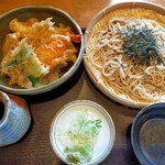 旬食・おそば なごみ - 天丼ざるそばセット