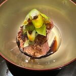 眞善美 - 黒毛和牛ヒレ肉　今市蕪　九条ネギ