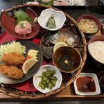 魚料理みうら - 奥様御膳　1650円　ネギトロ、カキフライなど