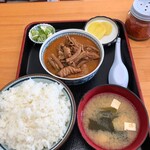 永井食堂 - モツ煮定食(大)