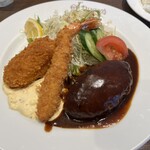 66DINING 六本木六丁目食堂 - ミックスフライ&ハンバーグステーキ