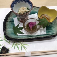 京都 鮨 もと樹 - 前菜三種