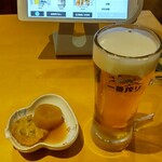 Ebisu No Utage - キリン一番搾り生ビール、つきだし