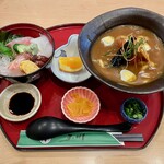 玉川 - 豊橋カレーうどんと海鮮丼セット