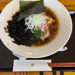 RAMEN LAB REN - 醤油:細麺（選択）、黒ばらのり（トッピング）、鳥チャーシュー→豚ももチャーシュー（変更）