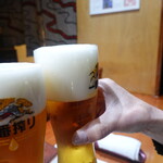 鮨匠 のむら - 最初はビールでかんぱ〜い♪