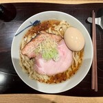 麺 みつヰ - 生姜そば中太手揉み麺・麺大盛・味玉
