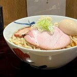 麺 みつヰ - 生姜そば中太手揉み麺・麺大盛・味玉