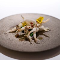 レストラン オオツ - 2024.3 霞ヶ浦産白魚フリット オリーブとチョリソのソース