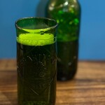 むかん 初台 - ハートランドビール、コップも瓶をモチーフ