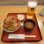 はげ天 - 豚丼とビール