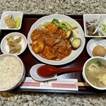 Chuugoku Saikan Keika - 海老のチリソース定食 ¥1580