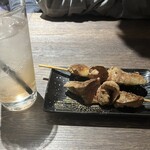 朝挽き鶏 炭火串焼き 牡丹 - 