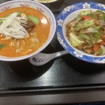 Chiyuukaryouri Kakou Toushoumen - 担々刀削麺と回鍋肉丼セット