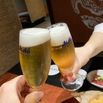 修善寺温泉　五葉館 - 乾杯〜！