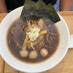 Chuukasoba Tsurukame - 煮干しそば極 たまり 味ウズ玉トッピング