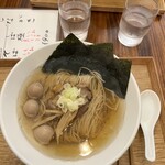 中華そば 鶴亀 - 煮干しそば極 しお 味ウズ玉トッピング