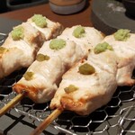 串焼きとお酒 かんむり - 鶏ささみをわさびと、ゆずこしょうで！