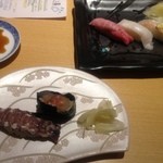 おたる政寿司 本店 - 特上大ﾄﾛ・ﾋﾗﾒのｴﾝｶﾞﾜ・きんき・蝦蛄（雄）・海老味噌