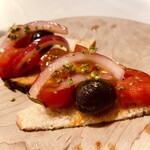 くらしき 窯と南イタリア料理 はしまや - ブルスケッタ。