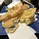 日本ばし やぶ久 - 天ちら（天ぷらの盛り合わせ）