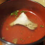 魚山人 - アラ汁で〆。ホッとします。