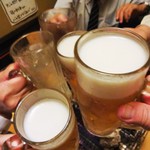 心人 - 飲み放題の生ビールと酎ハイで、本日 何度目かの乾杯です。