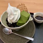 夢庵 - 黒糖ゼリーと抹茶ムース(誕生日クーポン使用で税込109円)