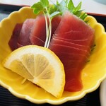 筑波学園ゴルフ倶楽部 - もつ煮膳の刺身