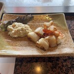 南海グリル - フルコースのホタテとエビ