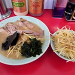 Ramen Shoppu Tsubaki - 2024年3月　ネギチャーシューメン＋ネギ丼　1200＋250円