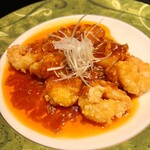 イタリアン チャイナバル村塾 - 海老のチリソース1490円