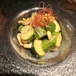 イタリアン チャイナバル村塾 - 胡瓜ザーサイの辛味和え390円