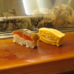 寿司処 松の - サクラマス押し寿司/玉子