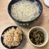 山田製麺所 - Ｂセット   釜揚げうどん中＆出汁ごはん