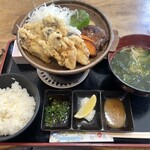 阿波の幸 和美彩美 - 牡蠣の鉄板焼き定食(素麺汁)