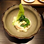 おみ乃 椿 - 春菜（うるい・菜の花・クレソン・春キャベツ・アスパラガス）のサラダ