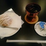 木館 - ケーキセット 〜 モンブランとアイスコーヒー