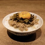 Meat miso takana rice