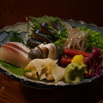 河童の川太郎 - 刺身お任せ（一人前）・・・ボリュームも凄いが鮮度がイイ(*´∀｀)