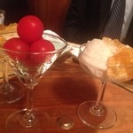 味とく家 - 淡路玉ねぎのムース美味出汁ジュレ＆フルーツトマト