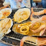 八食センター - イカゴロ焼き、ホタテ！海老