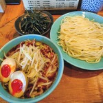 つけそば屋 麺楽 - 特つけそば､野菜､味玉､刻み海苔