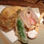 味とく家 - 天然海老蓮根ハサミ揚げ