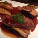 味とく家 - フォアグラと長崎煮穴子とナスのサンド照り焼きソース