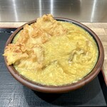 つくもうどん - とり天鶏卵カレーうどん