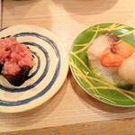 南房総 やまと寿司 - 上中落ち　活貝3貫