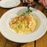 BARBA - 信州サーモンとイクラ、カラスミのクリームソースパスタ