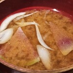 橋の湯食堂 - 定食のお味噌汁